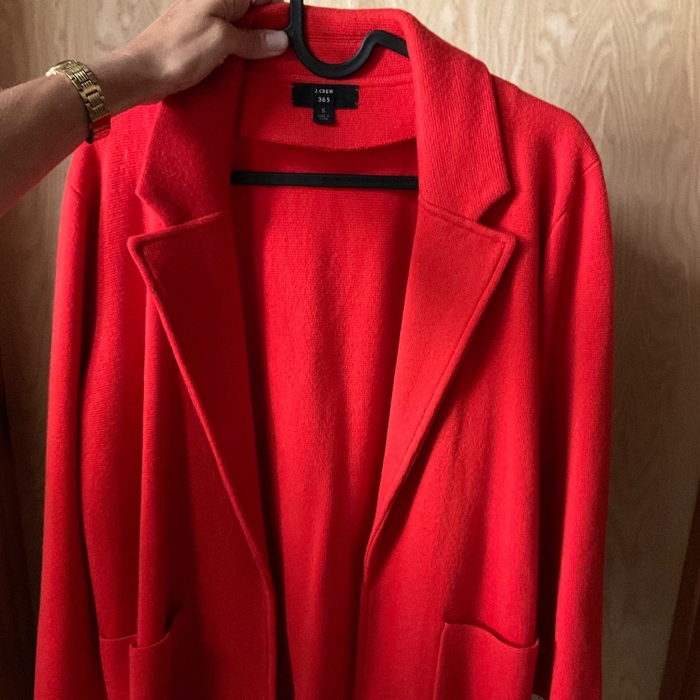 J Crew red coat size small